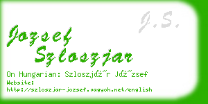 jozsef szloszjar business card